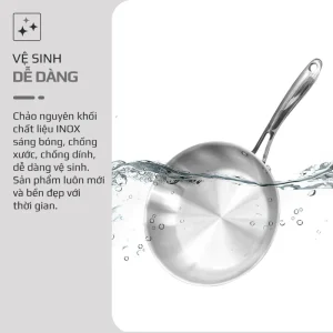 vệ sinh Chảo Inox Cạn Lòng Engler EL3850