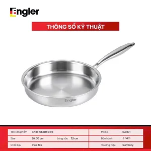 Chảo Inox Đồi Mồi Engler EL3801